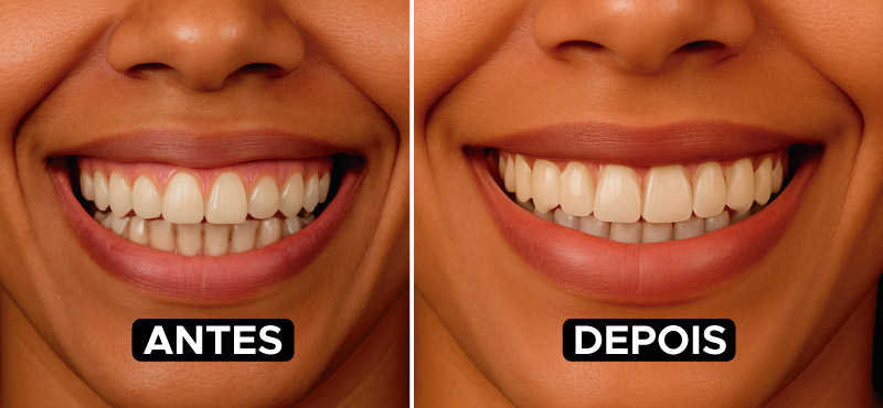 Antes e depois de gengivectomia em Belo Horizonte