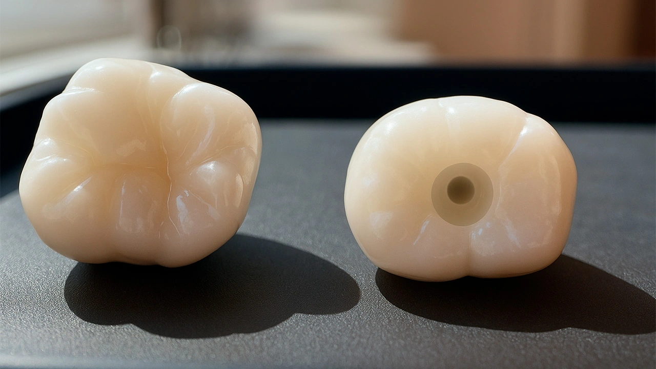 Exemplo de coroa de implante sem parafuso